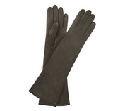 Cuir Prestige Femme long Gant Glove Story Choco 6.5 Cuir de mouton - 100% Soie