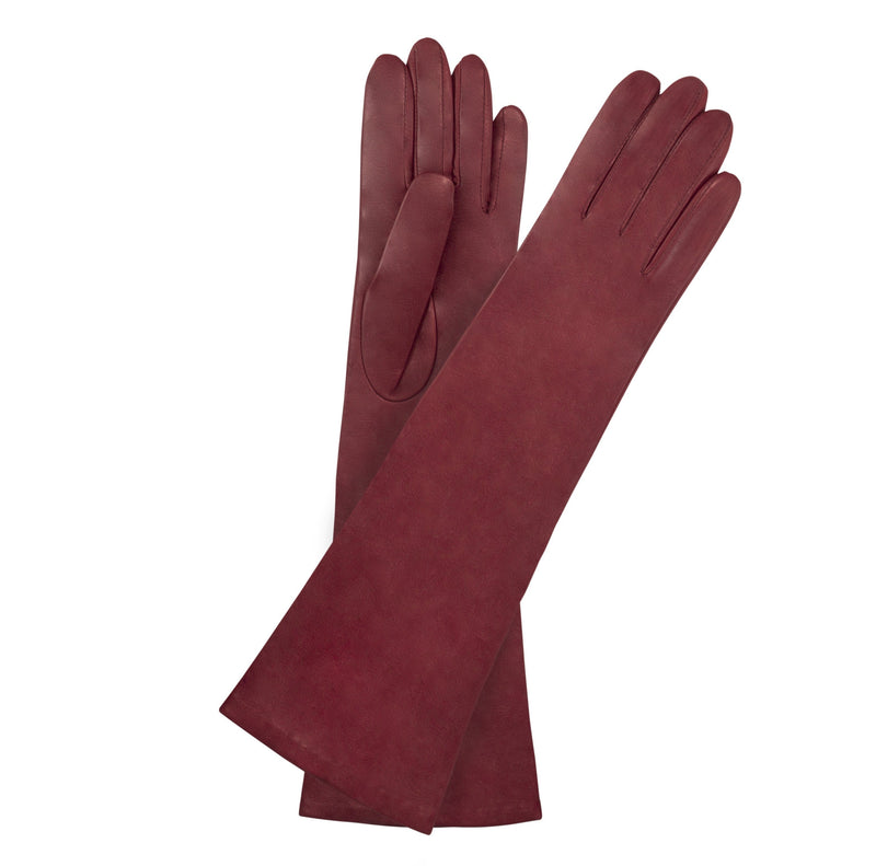 Cuir Prestige Femme long Gant Glove Story Rouge 6.5 Cuir de mouton - 100% Soie