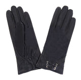 Cuir Prestige Femme Oeilets Gant Glove Story Noir 6 
