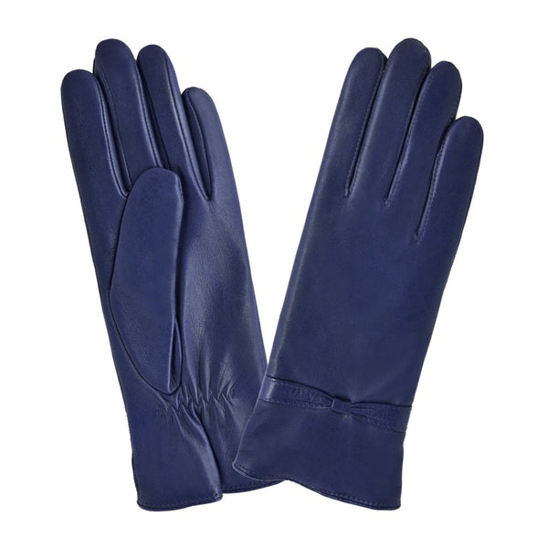 Cuir prestige femme passage cuir papillon Gant Glove Story Blue Peony 6.5 Cuir d'agneau - 100% Cachemire