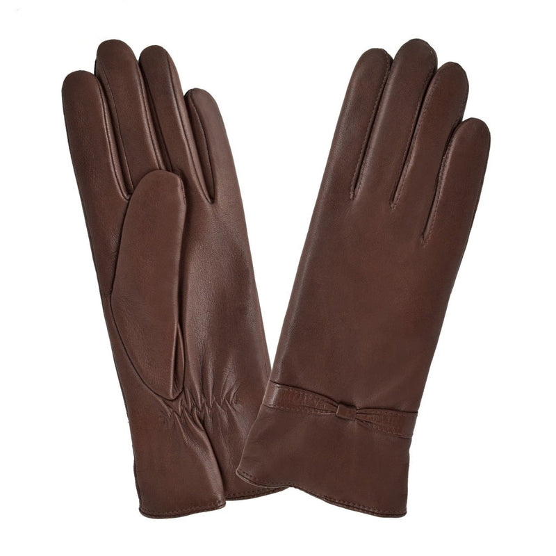 Cuir prestige femme passage cuir papillon Gant Glove Story Cork 6.5 Cuir d'agneau - 100% Cachemire