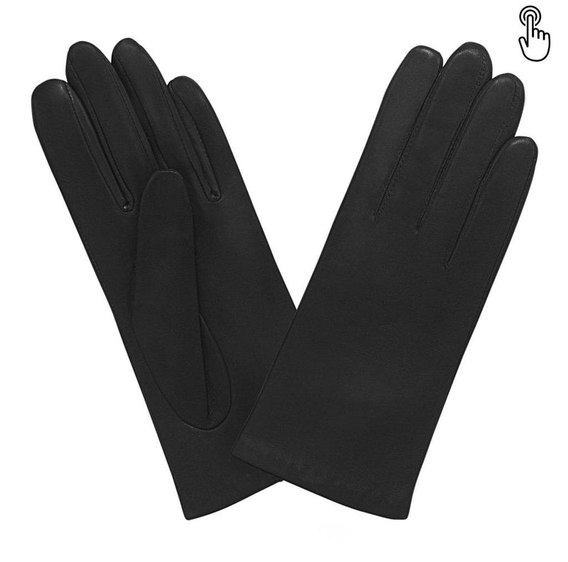 Cuir Prestige Femme - Tactile Gant Glove Story Noir 6.5 Cuir de mouton - 100% Soie