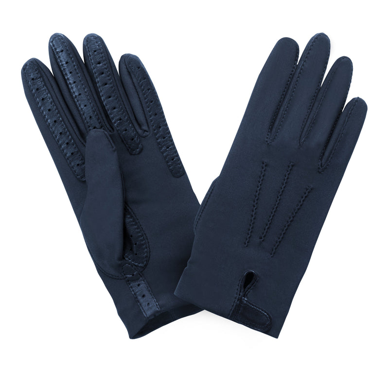FLEXICUIR FEMME 3 BAGUETTES Gant Glove Story Deep Blue TU Tissus 18% elastomere/82% polyamide - Non Doublé
