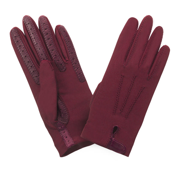 Flexicuir Femme 3 Baguettes Gant Glove Story Rouge TU Tissus 18% elastomere/82% polyamide - Non Doublé