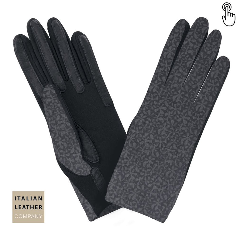 Gant Femme Imprimé Fleur Matisse Tactile Gant Glove Story Fleur Matisse Noire TU 18% Elastomère-82%Polyamide / 100% Polyester