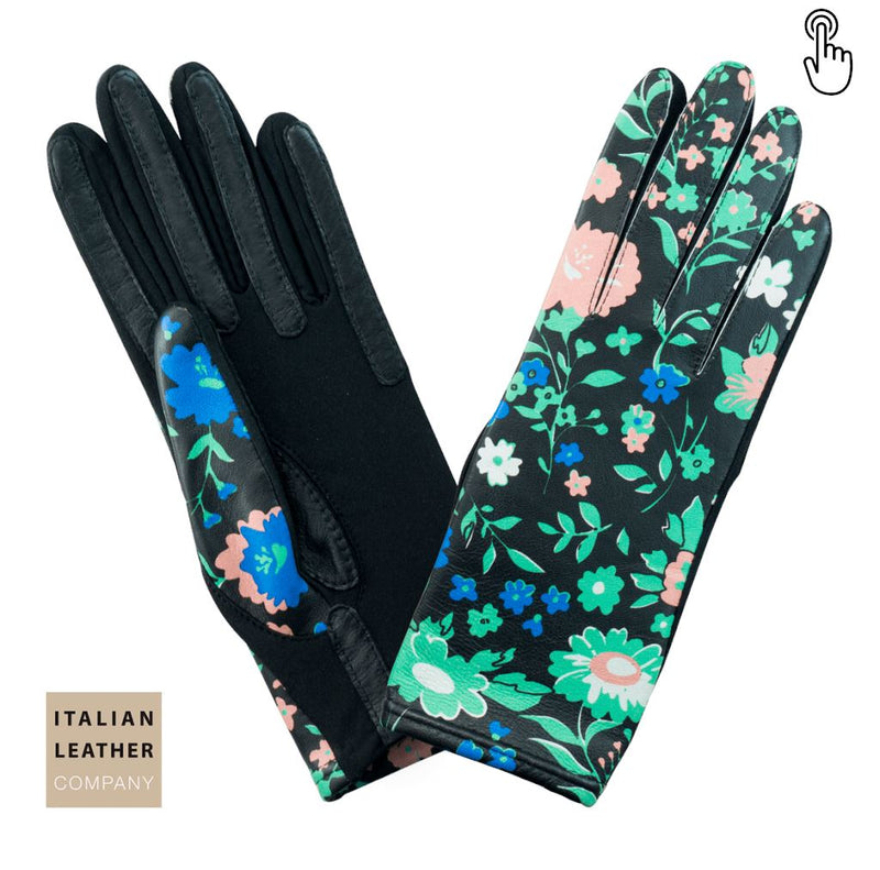 Gant Femme Imprimé Fleurs Tactile Gant Glove Story Fleur Pine TU 18% Elastomère-82%Polyamide / 100% Polyester