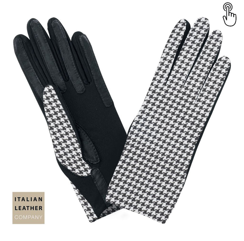 Gant Femme Imprimé Pied De Poule Tactile Gant Glove Story Pied De Poule Noir TU 18% Elastomère-82%Polyamide / 100% Polyester