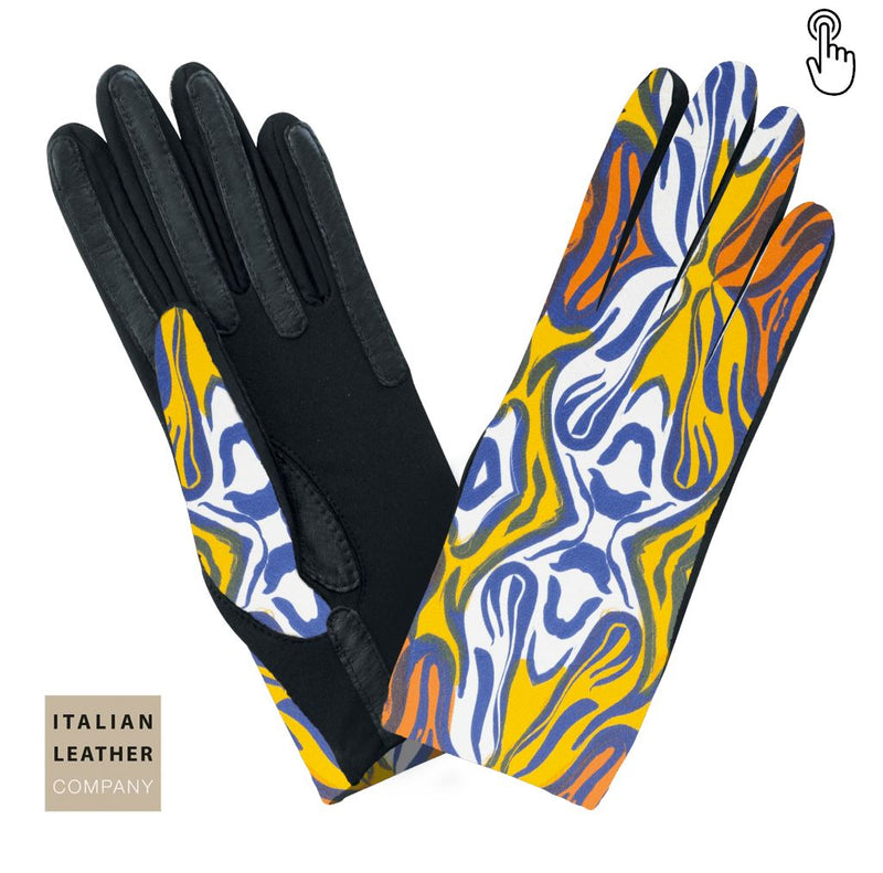 Gant Femme Imprimé Vague Tactile Gant Glove Story Vague Jaune TU 18% Elastomère-82%Polyamide / 100% Polyester