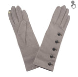 Gant laine femme mi long TACTILE Gant Glove Story Taupe/Choco TU Tissus 80% laine-20% nylon