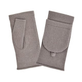 Gant laine femme mitaine aves revers Gant Glove Story Taupe TU Tissus 80% laine-20% nylon