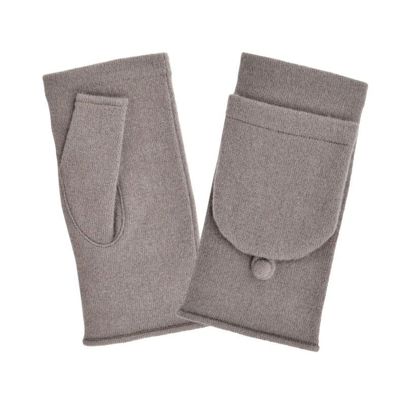 Gant laine femme mitaine aves revers Gant Glove Story Taupe TU Tissus 80% laine-20% nylon