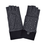 Gant laine femme mitaine doigts revers et manchette Gant Glove Story Gris TU Tissus 80% laine-20% nylon