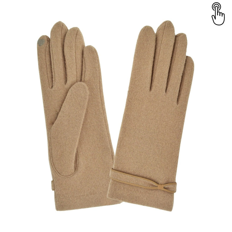 Gant laine femme strap papillon TACTILE Gant Glove Story Camel TU Tissus 80% laine-20% nylon