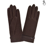 Gant laine femme strap papillon TACTILE Gant Glove Story Choco TU Tissus 80% laine-20% nylon