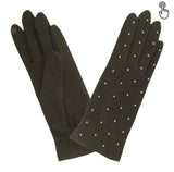 Gant laine femme studs all over TACTILE Gant Glove Story Choco TU Tissus 80% laine-20% nylon