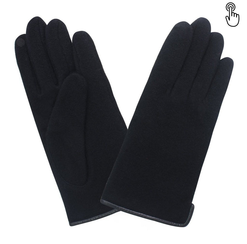 Gant laine homme simple ouvert coté TACTILE Gant Glove Story Noir TU Tissus 80% laine-20% nylon
