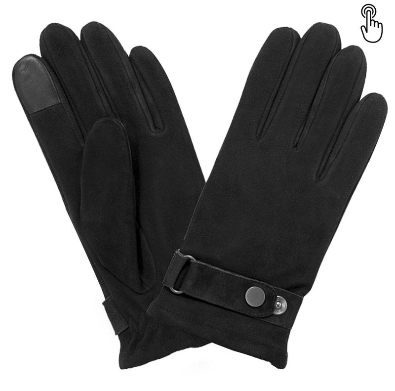 Gant sport homme bracelet réglable suédé TACTILE Gant Glove Story Noir S Cuir d'agneau suédé - 100% Polyester