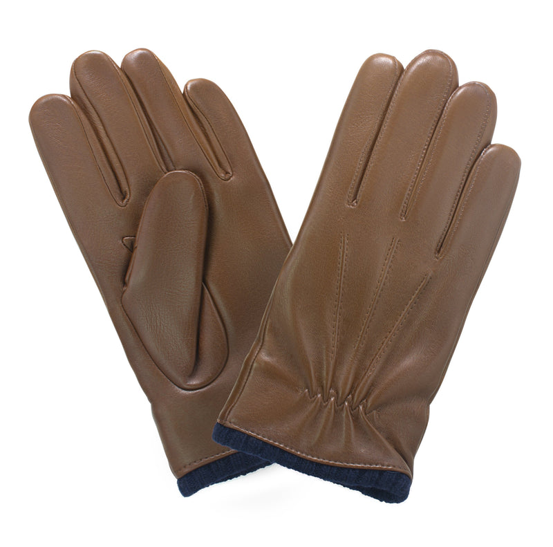 Gants Cuir d'Agneau Homme - Doublure & Bouton Fixe