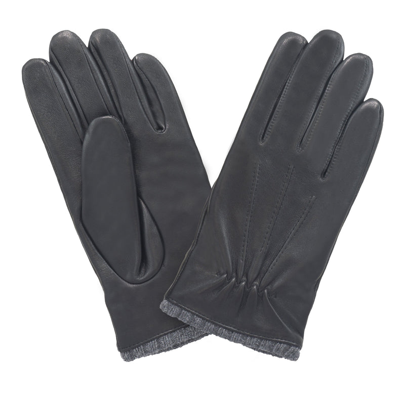 Gant sport homme manchon laine au poignet et élastique Gloves & Mittens Glove Story Noir 7.5 Cuir d'agneau - 100% Polyester