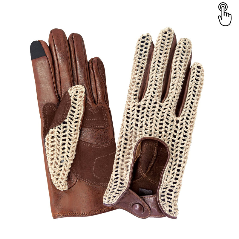 Gant vélo/e-trottinette femme Glove Story CORK S Cuir d'agneau - Non Doublé