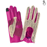 Gant vélo/e-trottinette femme Glove Story FUCHSIA S Cuir d'agneau - Non Doublé
