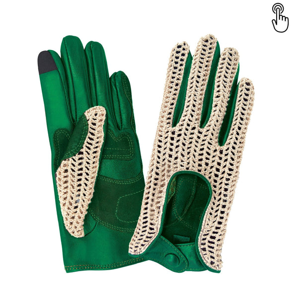 Gant vélo/e-trottinette femme Glove Story MINT LEAF S Cuir d'agneau - Non Doublé