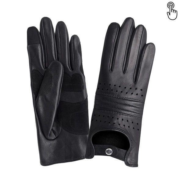 Gant vélo/e-trottinette femme Glove Story NOIR S Cuir d'agneau - Non Doublé