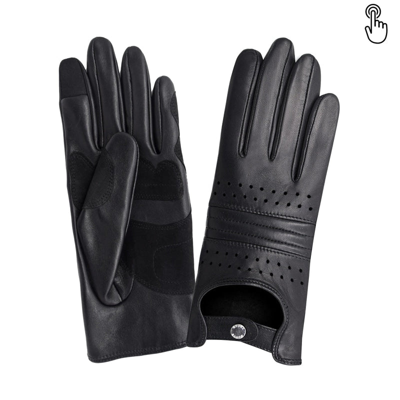 Gant vélo/e-trottinette femme Glove Story NOIR S Cuir d'agneau - Non Doublé