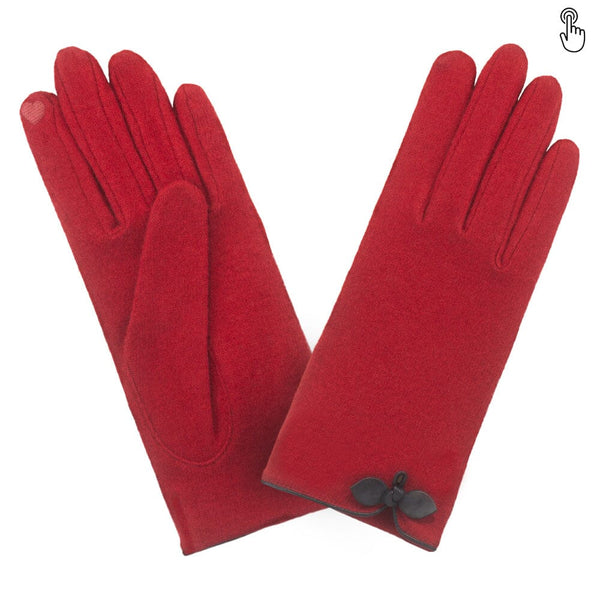 Gants 80% laine 20% nylon-Tactile-31091NF Gant Glove Story Rouge/Noir TU 