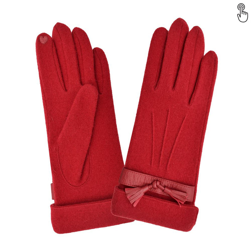 Gants 80% laine 20% nylon-Tactile-31156NF Gants Glove Story Rouge TU 
