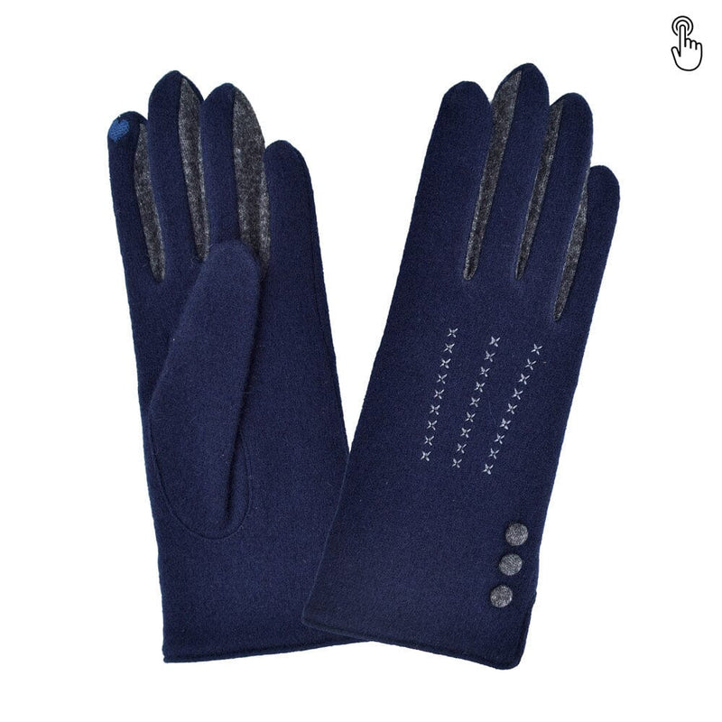 Gants 80% laine 20% nylon-Tactile-31161NF Gants Glove Story Deep Blue TU 