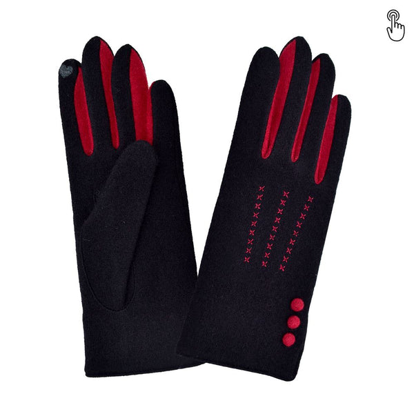 Gants 80% laine 20% nylon-Tactile-31161NF Gants Glove Story Noir TU 