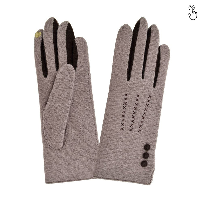 Gants 80% laine 20% nylon-Tactile-31161NF Gants Glove Story Taupe TU 