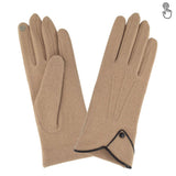 Gants 80% laine 20% nylon-Tactile-31165NF Gants Glove Story Camel/Choco TU 