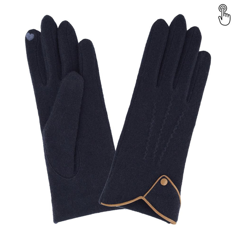 Gants 80% laine 20% nylon-Tactile-31165NF Gants Glove Story Deep Blue/Camel TU 