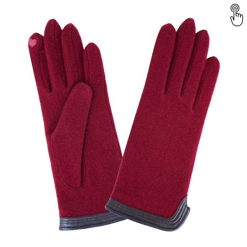 Gants 80% laine 20% nylon-Tactile-31166NF Gants Glove Story Bordeaux TU 