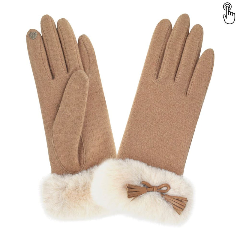 Gants 80% laine 20% nylon-Tactile-31168NF Gants Glove Story Camel TU 