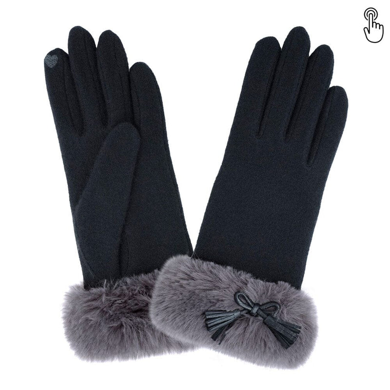 Gants 80% laine 20% nylon-Tactile-31168NF Gants Glove Story Noir TU 