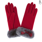 Gants 80% laine 20% nylon-Tactile-31168NF Gants Glove Story Rouge TU 