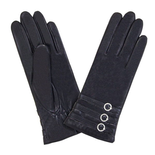 Gants cuir agneau-100% cachemire-21451CA Gant Glove Story Noir 6.5 