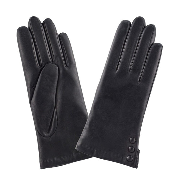 Gants cuir agneau-100% laine-61047TR Gants Glove Story Noir 6.5 