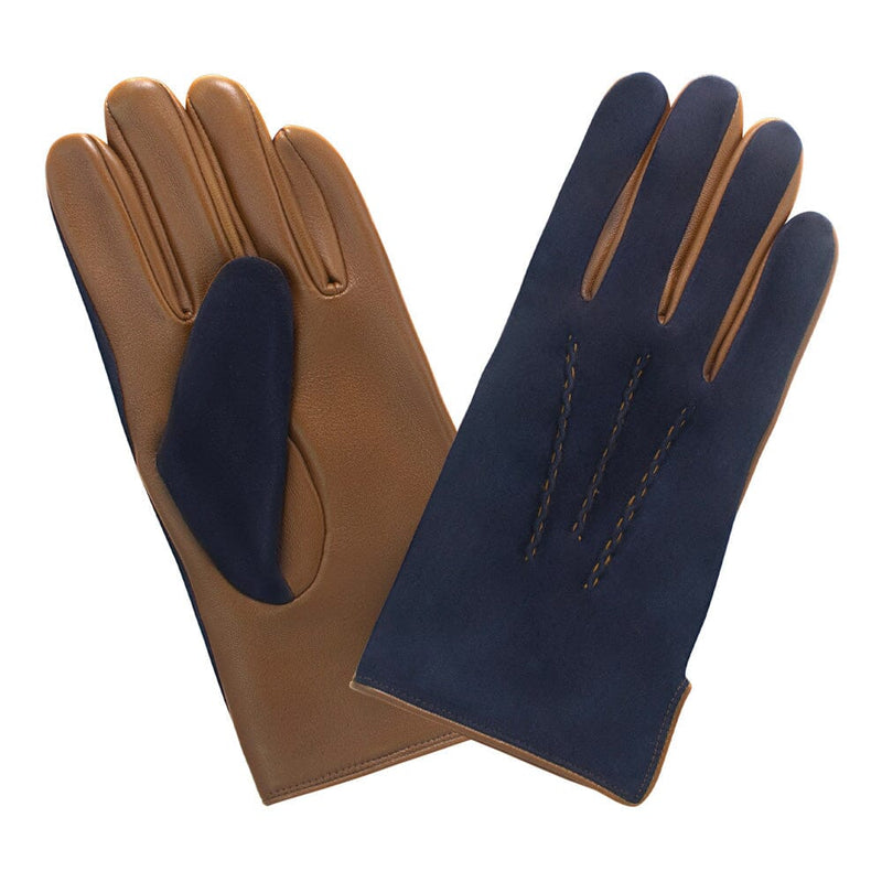 Gants cuir agneau-100% polyester (polaire)-22093PO Gant Glove Story Cork/Deep Blue 8 
