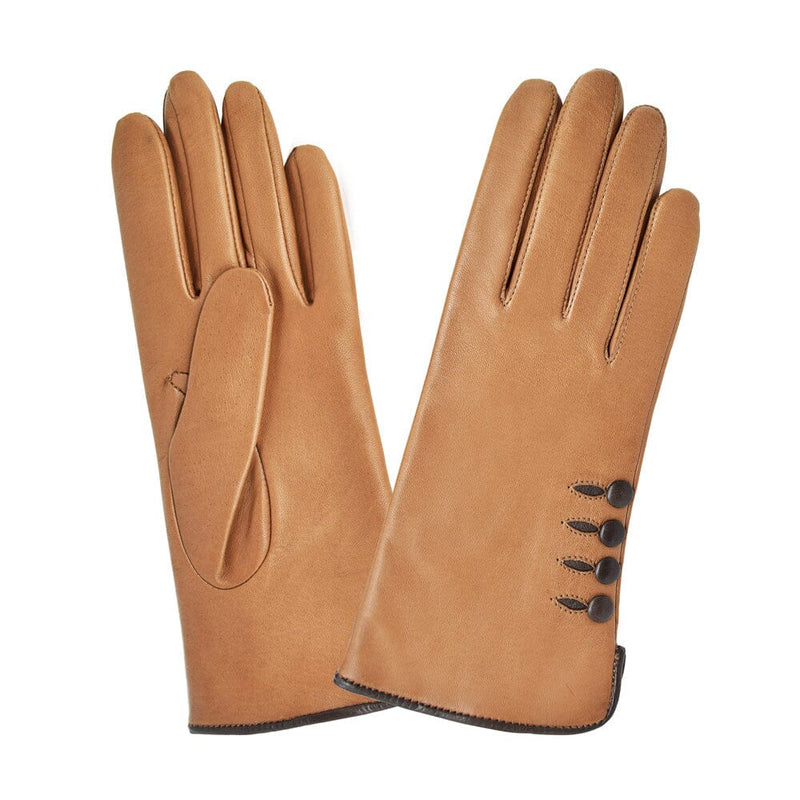 Gants cuir agneau-100% soie-21153SN Gant Glove Story Biche/Nabab 6.5 