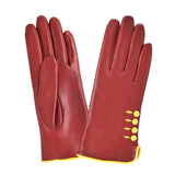 Gants cuir agneau-100% soie-21153SN Gant Glove Story Brique/Mais 6.5 