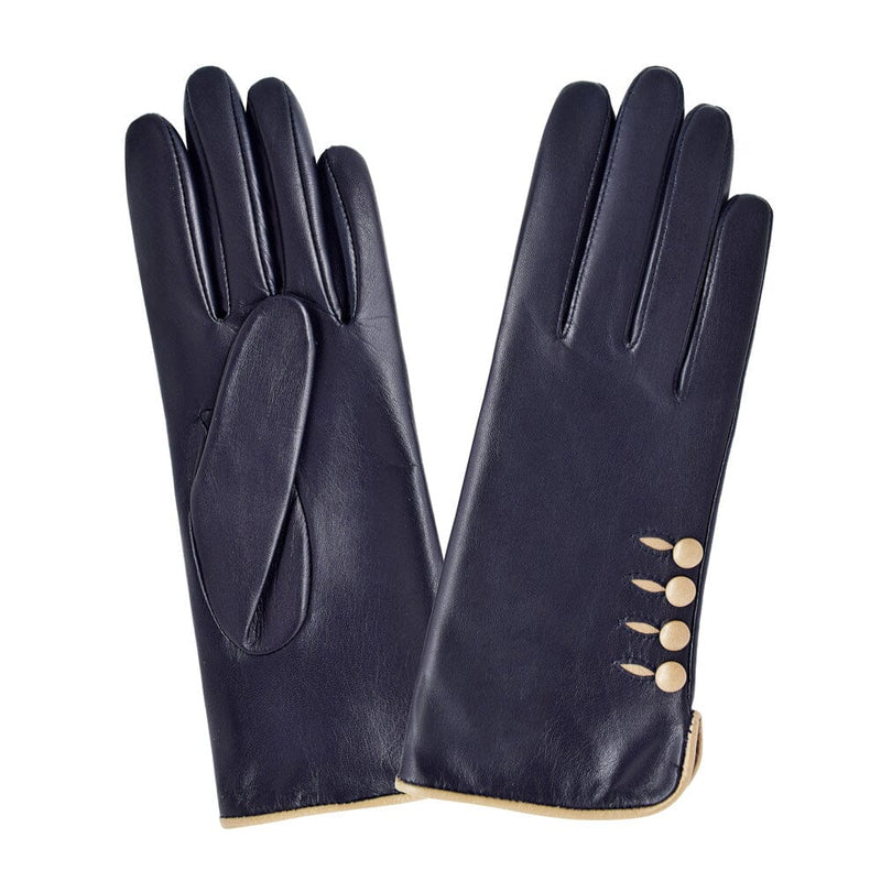 Gants cuir agneau-100% soie-21153SN Gant Glove Story Deep Blue/Stone 6 