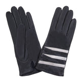 Gants cuir agneau-100% soie-21436SN Gant Glove Story Noir/Metal Grey 6.5 