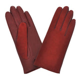 Gants cuir agneau-100% soie-21464SN Gant Glove Story Rouge 6.5 