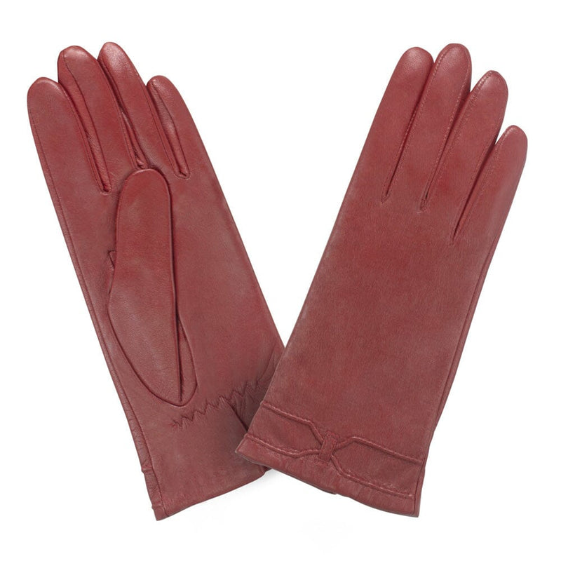 Gants cuir agneau-100% soie-61034SN Gant Glove Story Rouge 6.5 