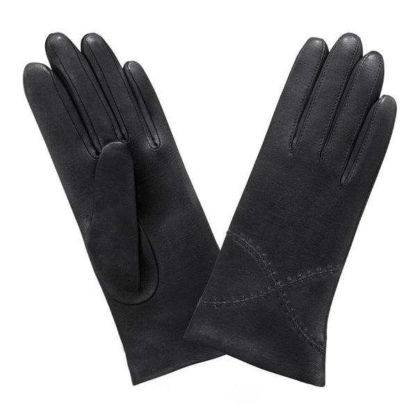 Gants cuir agneau-100% soie-61037SN Gant Glove Story Noir 6.5 