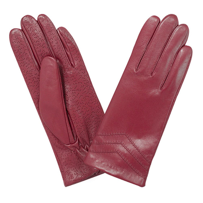 Gants cuir agneau-100% soie-61048SN Gants Glove Story Rouge 6.5 